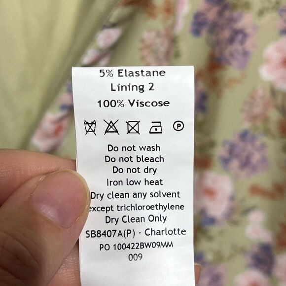 House of CB Charlotte Peony Print Midi Dress Plus Cup L NWOT - Picture 7 of 16